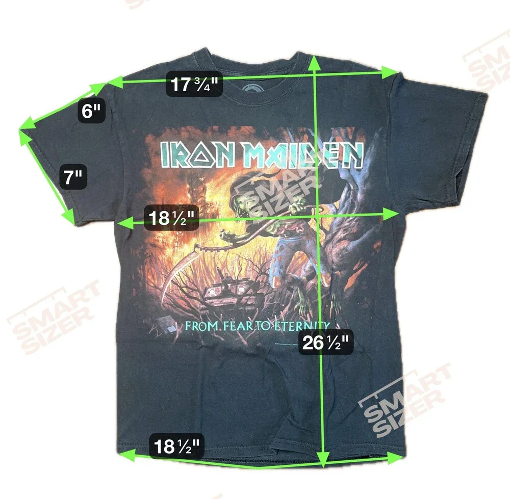 Iron Maiden Shirt Mens Medium Black From Fear to Eternity Band Heavy Metal Tee